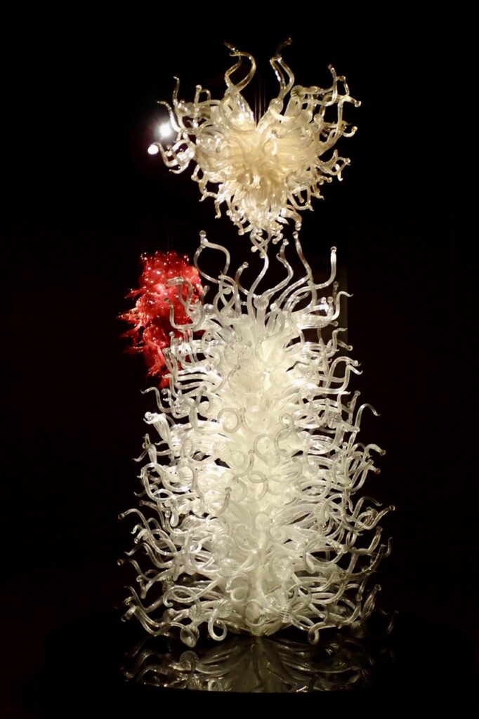Chihuly Garden and Glass, Seattle, détail photographique en noir et blanc
