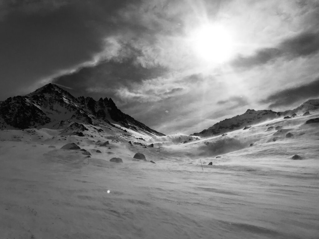 Val Cenis, Savoie, photographie de nature en noir et blanc