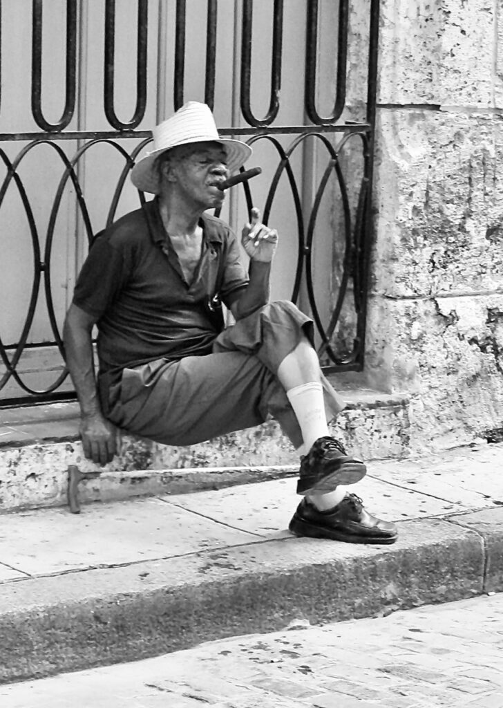 La Havane, Cuba, photographie de rue en noir et blanc