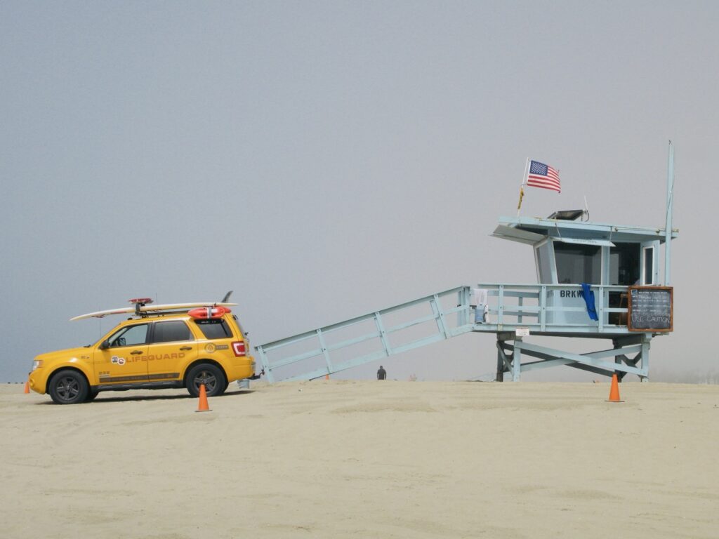 Venice Beach, Los Angeles, photographie de rue en noir et blanc